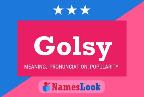 Golsy Name Poster