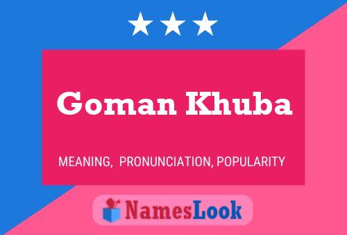 Goman Khuba Name Poster