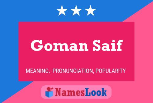 Goman Saif Name Poster