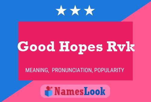 Good Hopes Rvk Name Poster