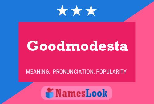 Goodmodesta Name Poster