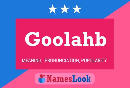 Goolahb Name Poster