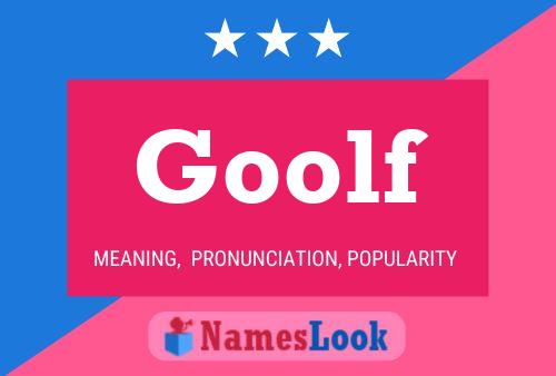 Goolf Name Poster