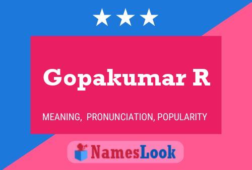 Gopakumar R Name Poster