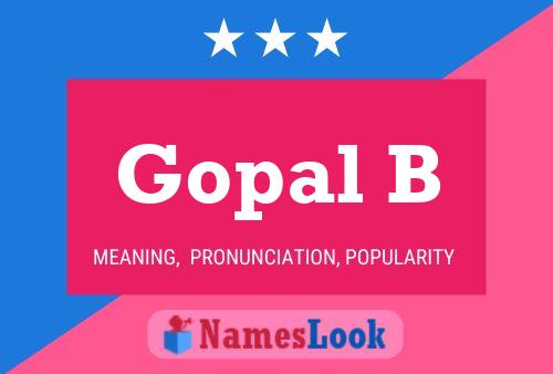 Gopal B Name Poster