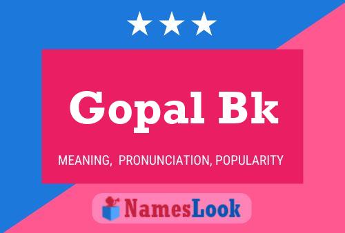 Gopal Bk Name Poster