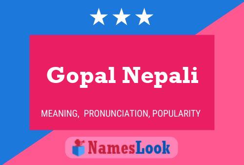 Gopal Nepali Name Poster