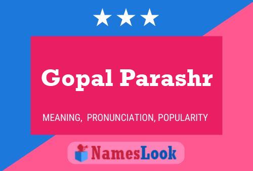 Gopal Parashr Name Poster