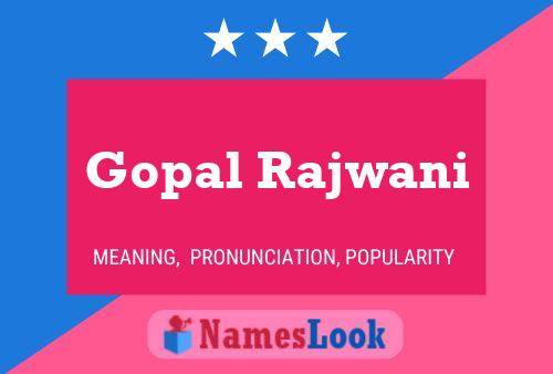 Gopal Rajwani Name Poster