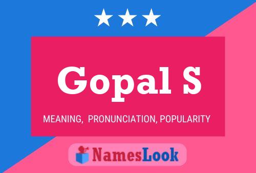 Gopal S Name Poster