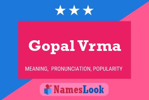 Gopal Vrma Name Poster