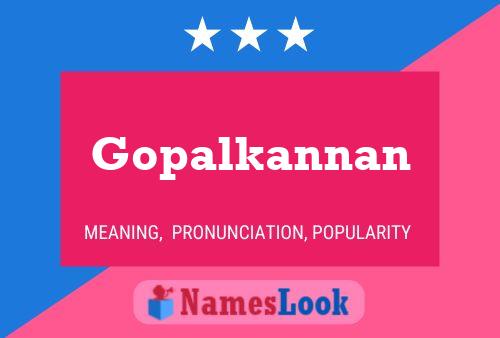 Gopalkannan Name Poster