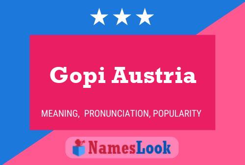 Gopi Austria Name Poster