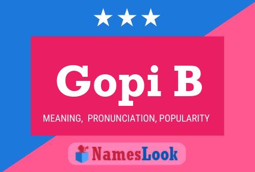 Gopi B Name Poster