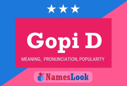 Gopi D Name Poster