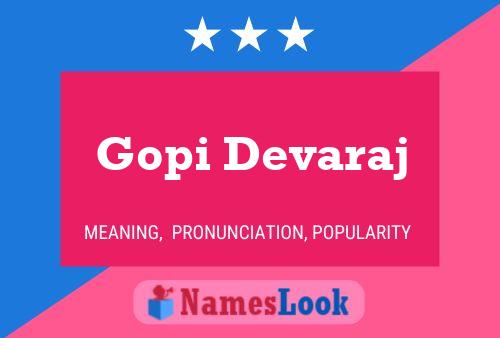 Gopi Devaraj Name Poster