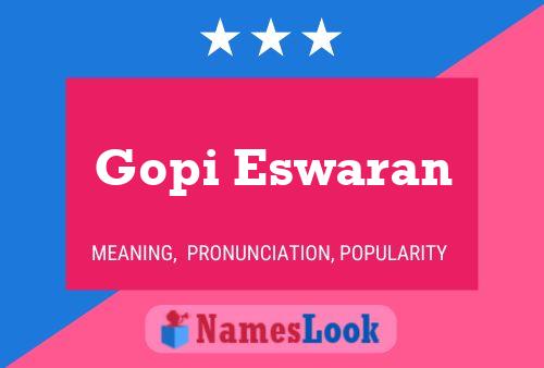 Gopi Eswaran Name Poster