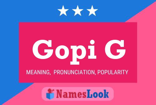 Gopi G Name Poster