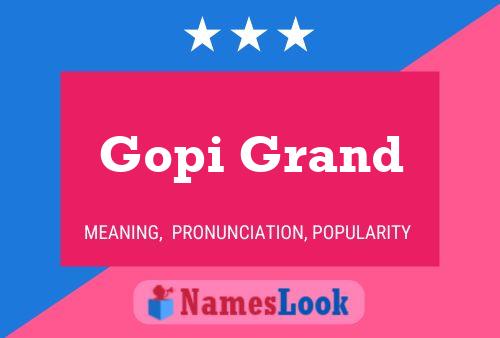 Gopi Grand Name Poster