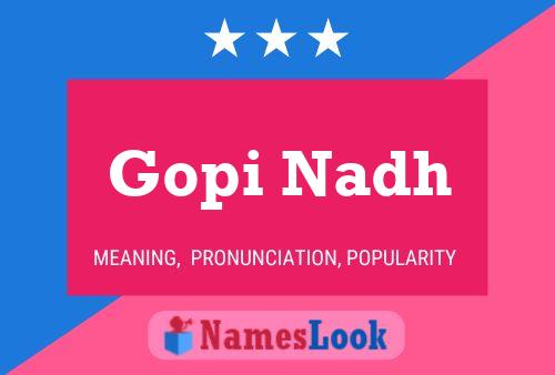 Gopi Nadh Name Poster