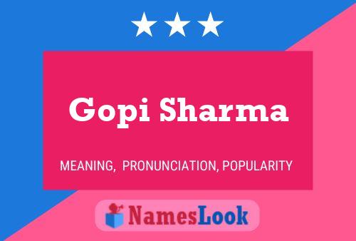 Gopi Sharma Name Poster