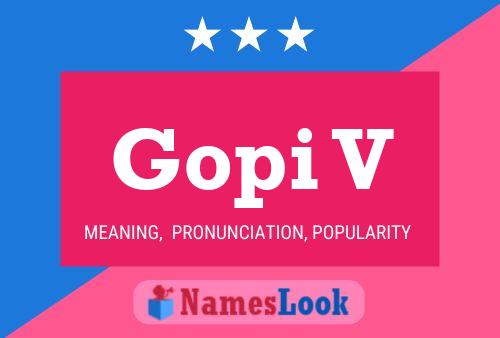 Gopi V Name Poster