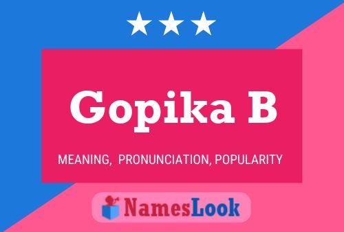 Gopika B Name Poster