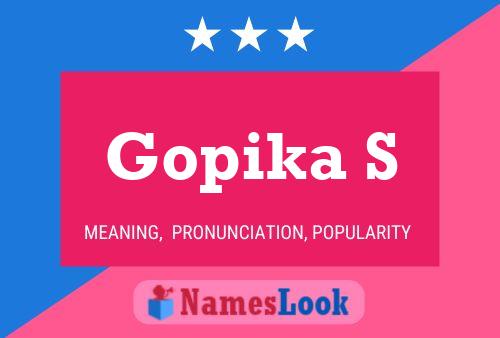 Gopika S Name Poster