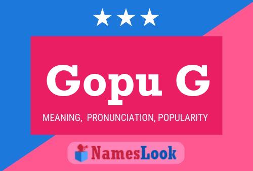 Gopu G Name Poster