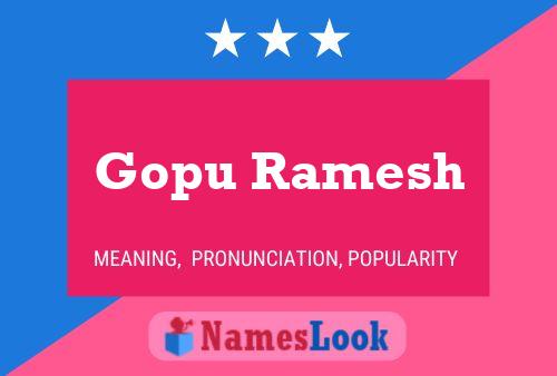 Gopu Ramesh Name Poster