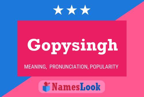 Gopysingh Name Poster