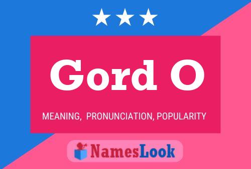 Gord O Name Poster