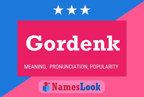 Gordenk Name Poster