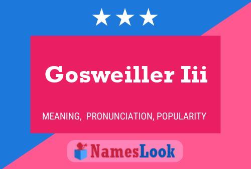 Gosweiller Iii Name Poster