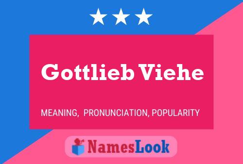 Gottlieb Viehe Name Poster