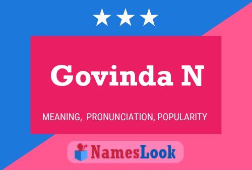 Govinda N Name Poster