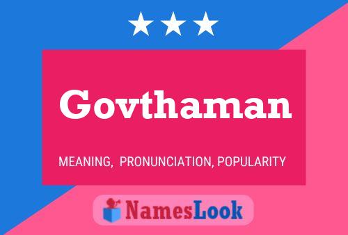 Govthaman Name Poster