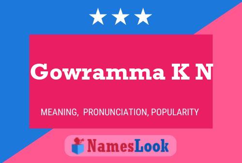 Gowramma K N Name Poster