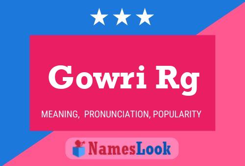 Gowri Rg Name Poster