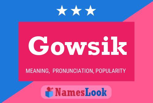 Gowsik Name Poster