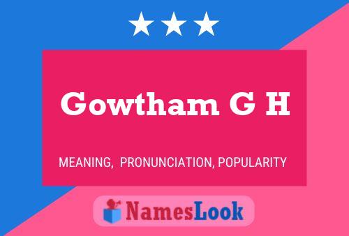 Gowtham G H Name Poster