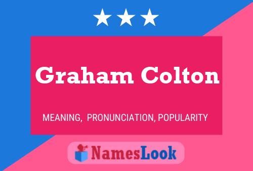 Graham Colton Name Poster