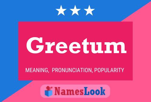 Greetum Name Poster