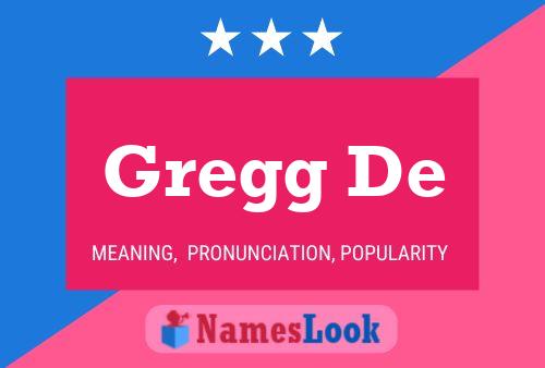 Gregg De Name Poster