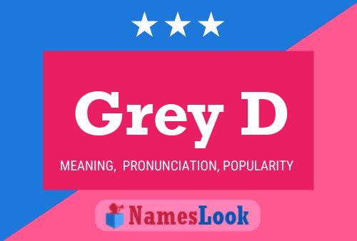 Grey D Name Poster