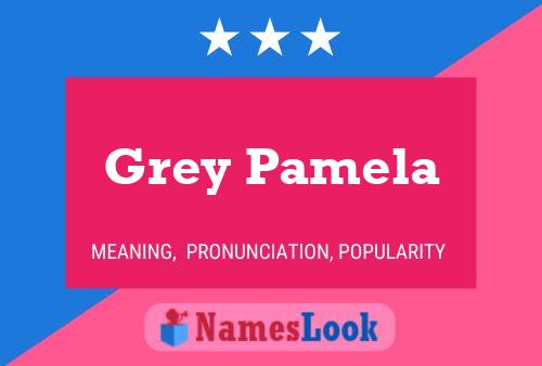 Grey Pamela Name Poster