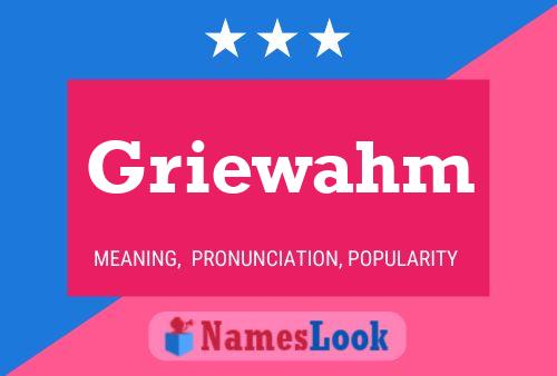 Griewahm Name Poster