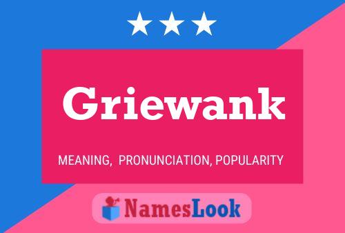 Griewank Name Poster