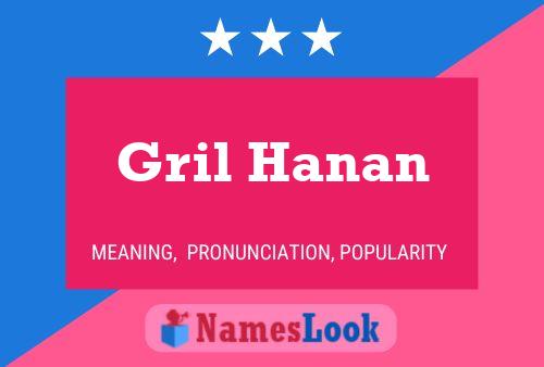 Gril Hanan Name Poster