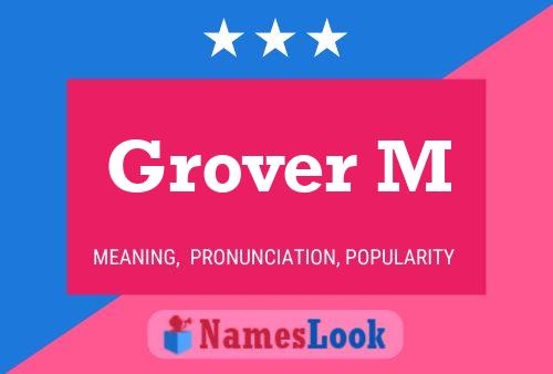 Grover M Name Poster